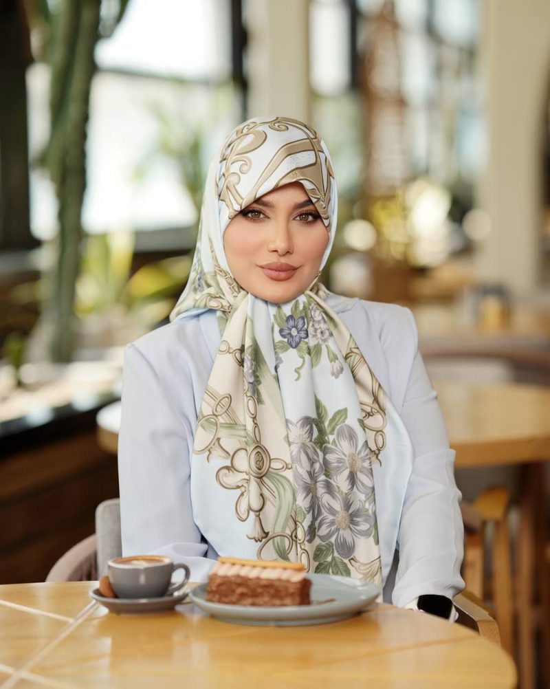 9476 روسری رنگی طرح دار کد 9476 - Image 1