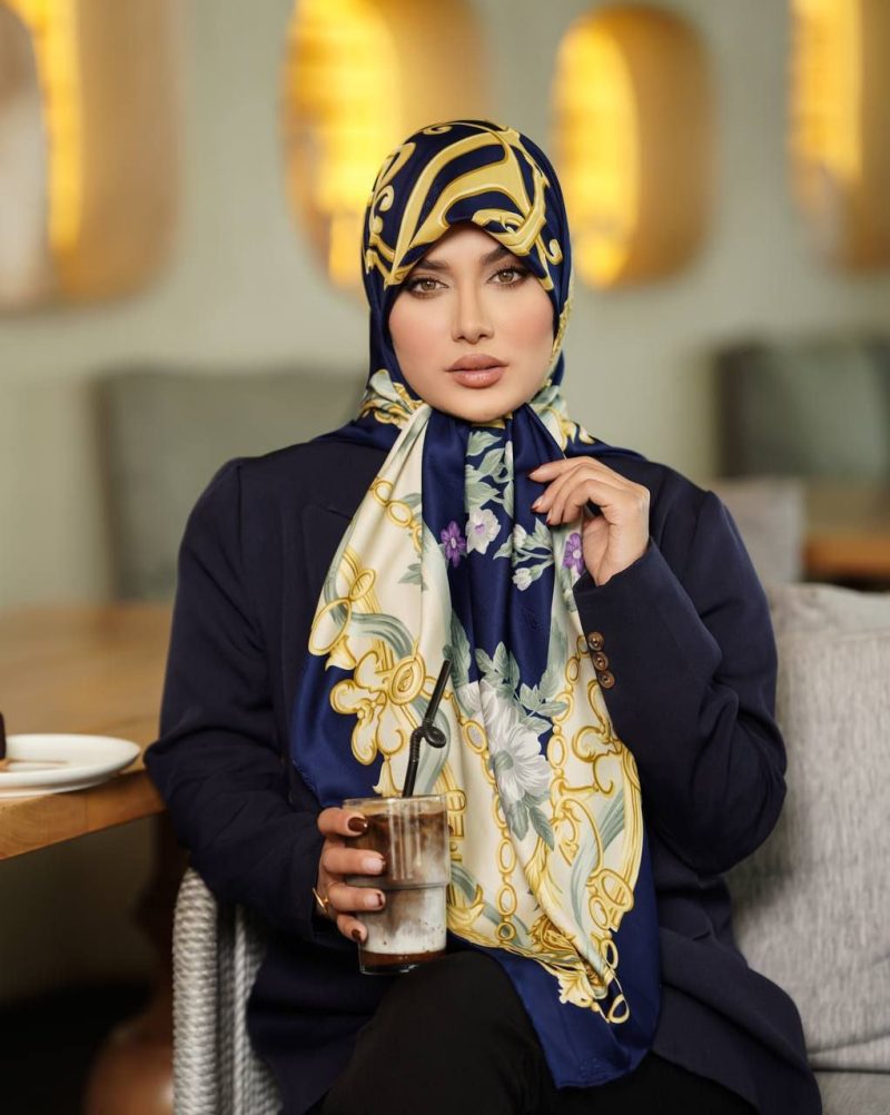 9481 روسری رنگی طرح دار کد 9481 - Image 1