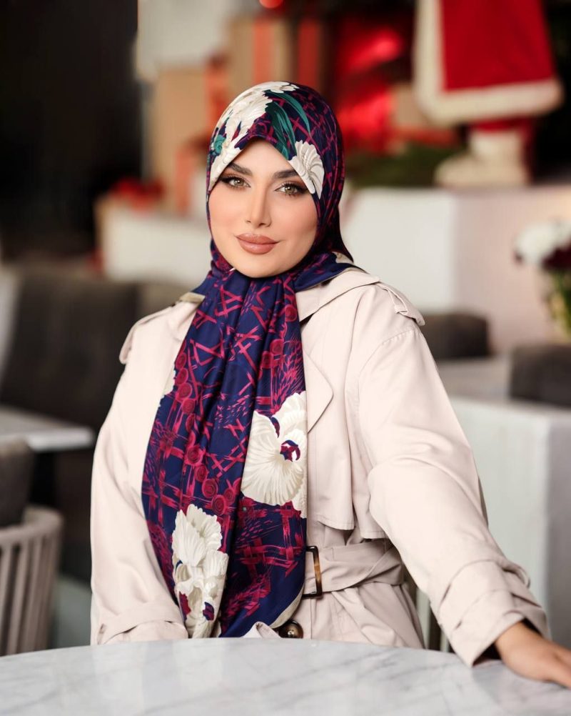 9488 روسری رنگی طرح دار کد 9488 - Image 1