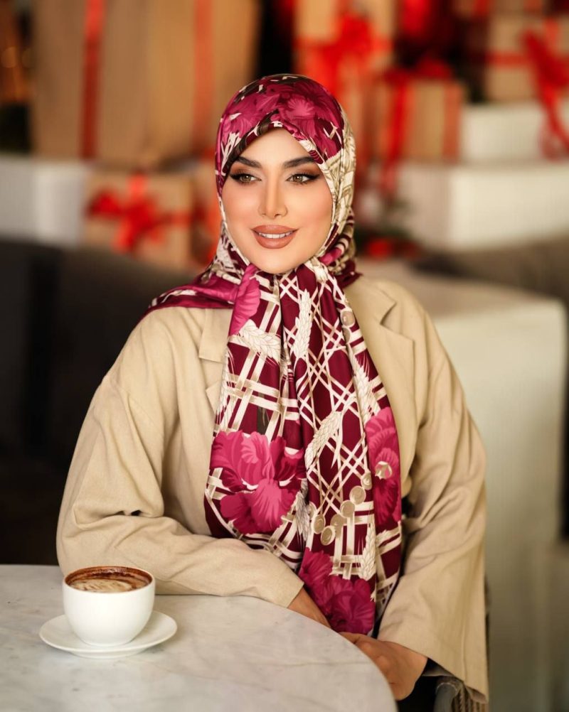 روسری رنگی طرح دار کد 9489 - Image 1