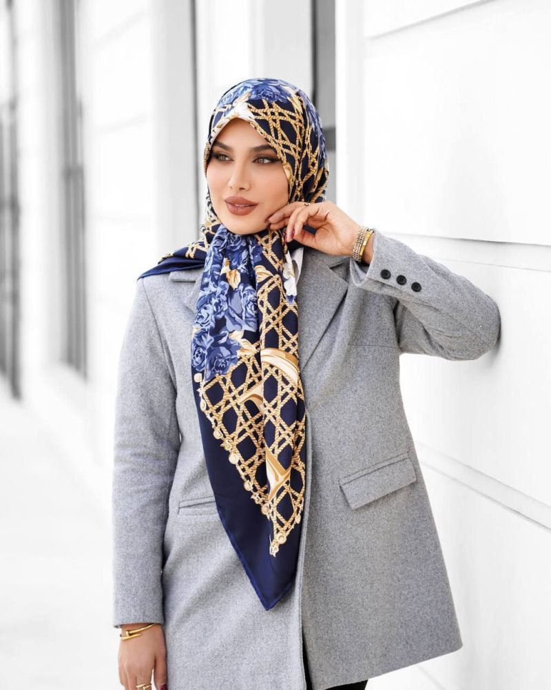 9490 روسری رنگی طرح دار کد 9490 - Image 1