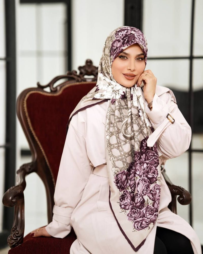 روسری رنگی طرح دار کد 9491 - Image 1