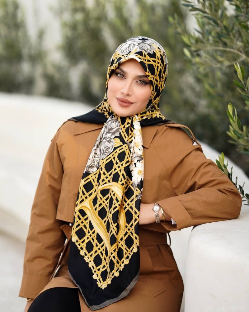 روسری رنگی طرح دار کد 9493 - Image 1