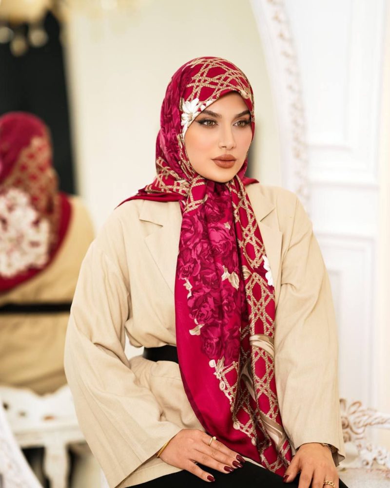 روسری رنگی طرح دار کد 9494 - Image 1