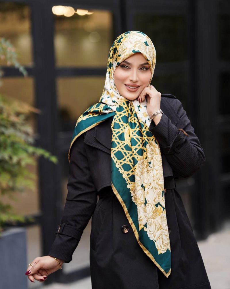 9495 روسری رنگی طرح دار کد 9495 - Image 1