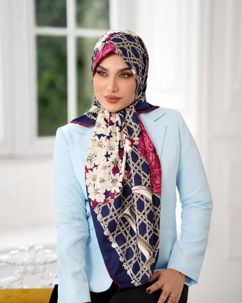 روسری رنگی طرح دار کد 9496 - Image 1