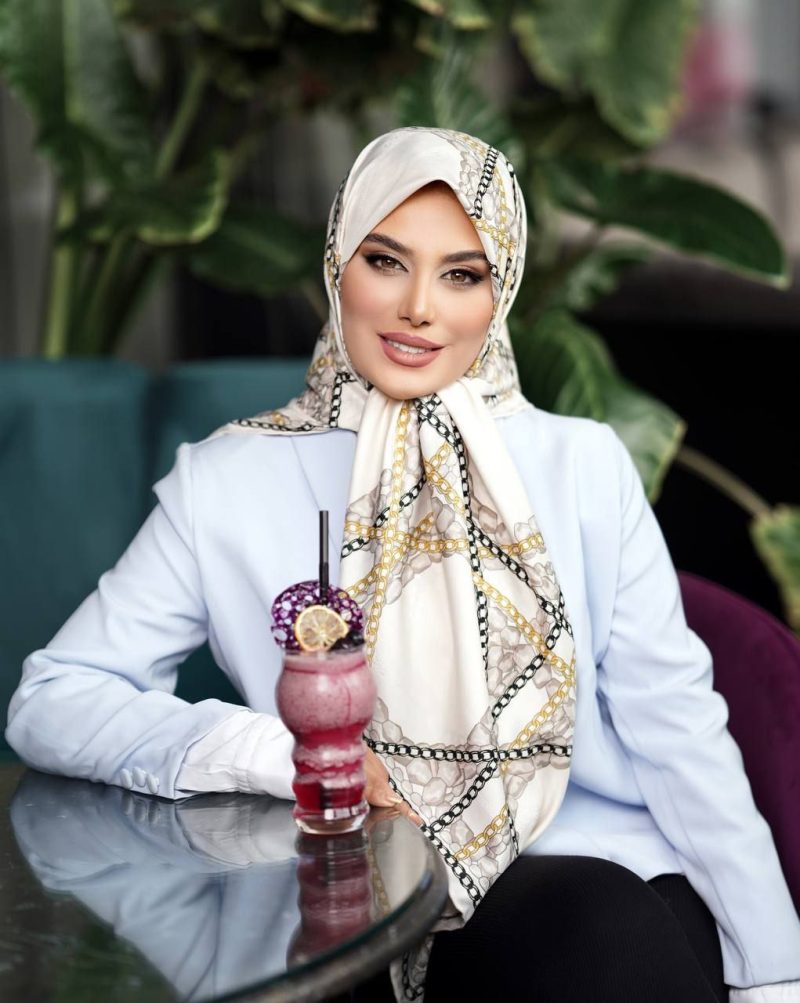 روسری رنگی طرح دار کد 9501 - Image 1