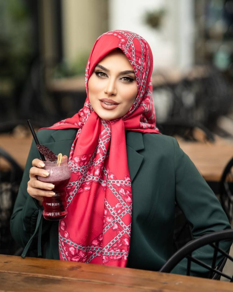 روسری رنگی طرح دار کد 9503 - Image 1