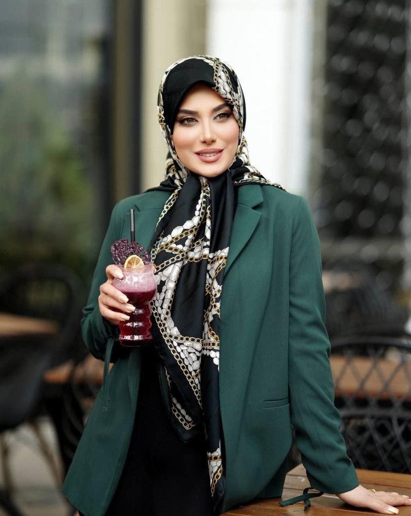 9504 روسری رنگی طرح دار کد 9504 - Image 1