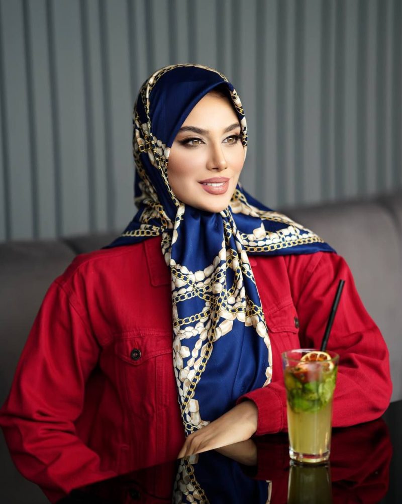 روسری رنگی طرح دار کد 9505 - Image 1