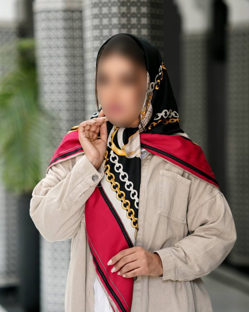 روسری رنگی طرح دار کد 9508 - Image 1