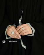 چادر مشکی عربی کار شده کد 9542