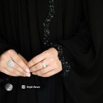 چادر مشکی عربی کار شده کد 9543