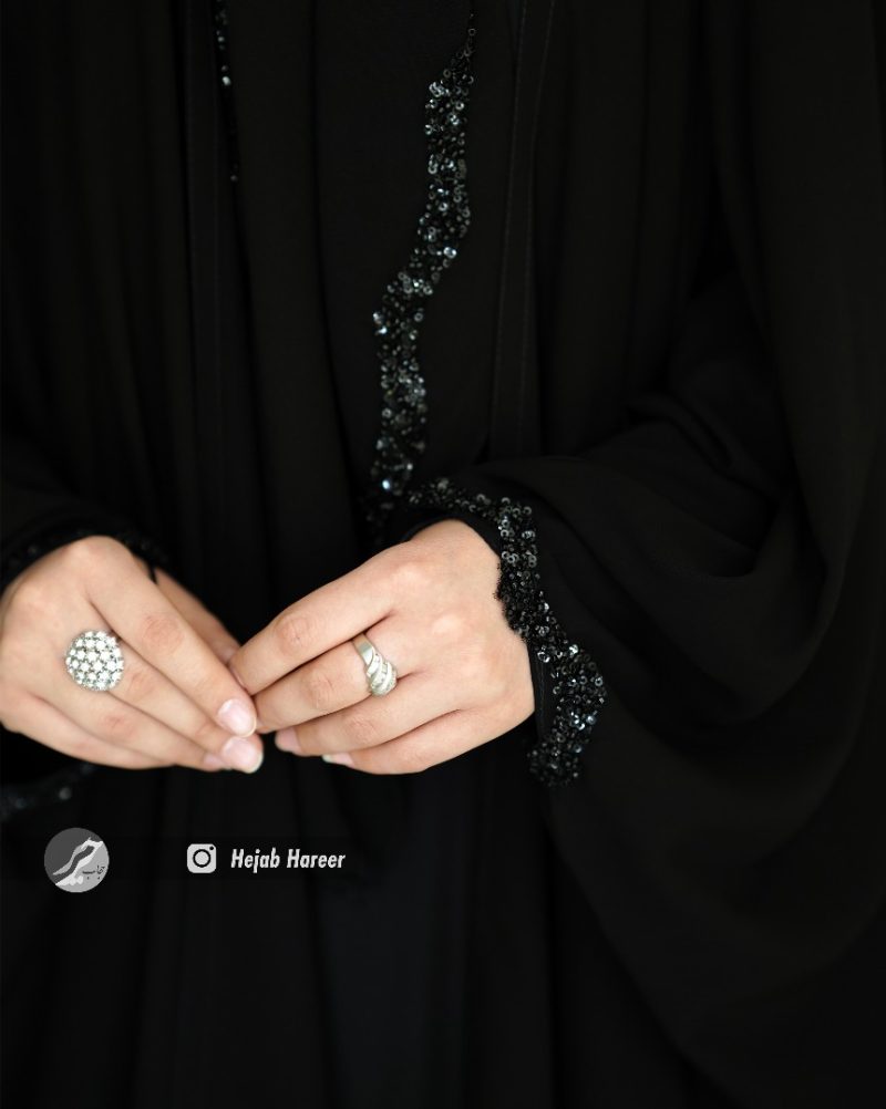 چادر مشکی عربی کار شده کد 9543 - Image 1