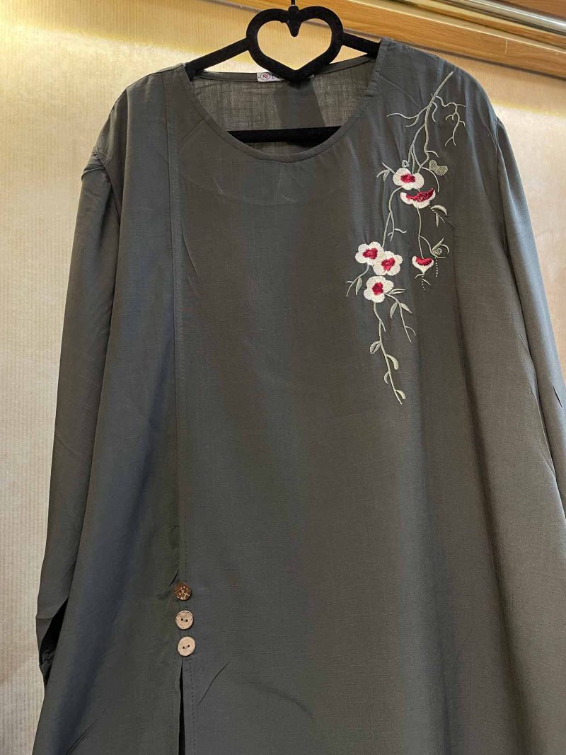 بلوز نخی آستین سه ربع کد 9574 - Image 1