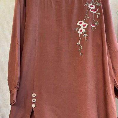 بلوز نخی آستین سه ربع کد 9576