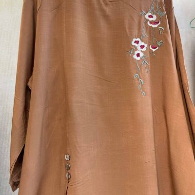 بلوز نخی آستین سه ربع کد 9577