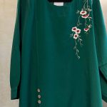بلوز نخی آستین سه ربع کد 9579