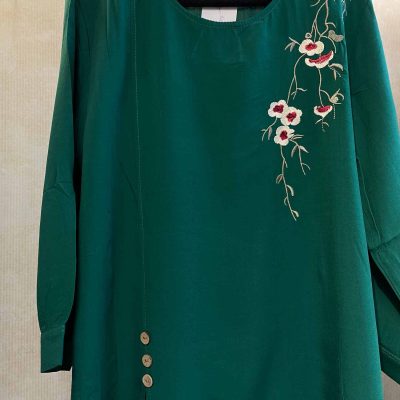 بلوز نخی آستین سه ربع کد 9579
