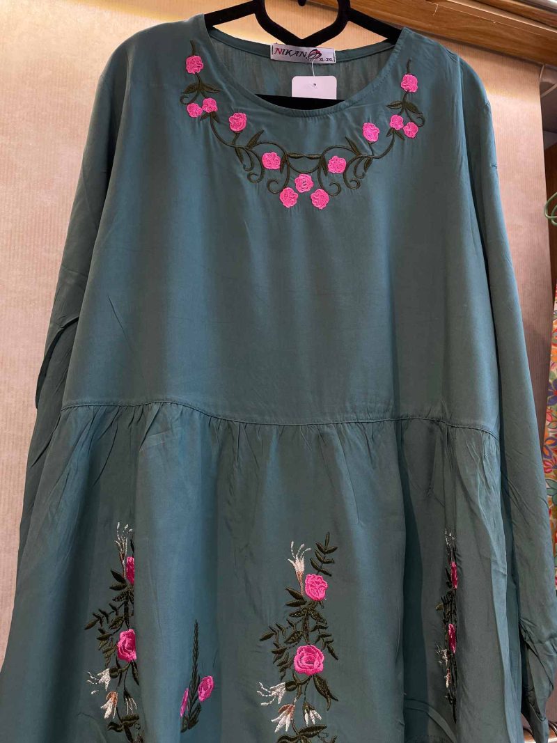 بلوز نخی چیندار آستین بلند کد 9581 - Image 1