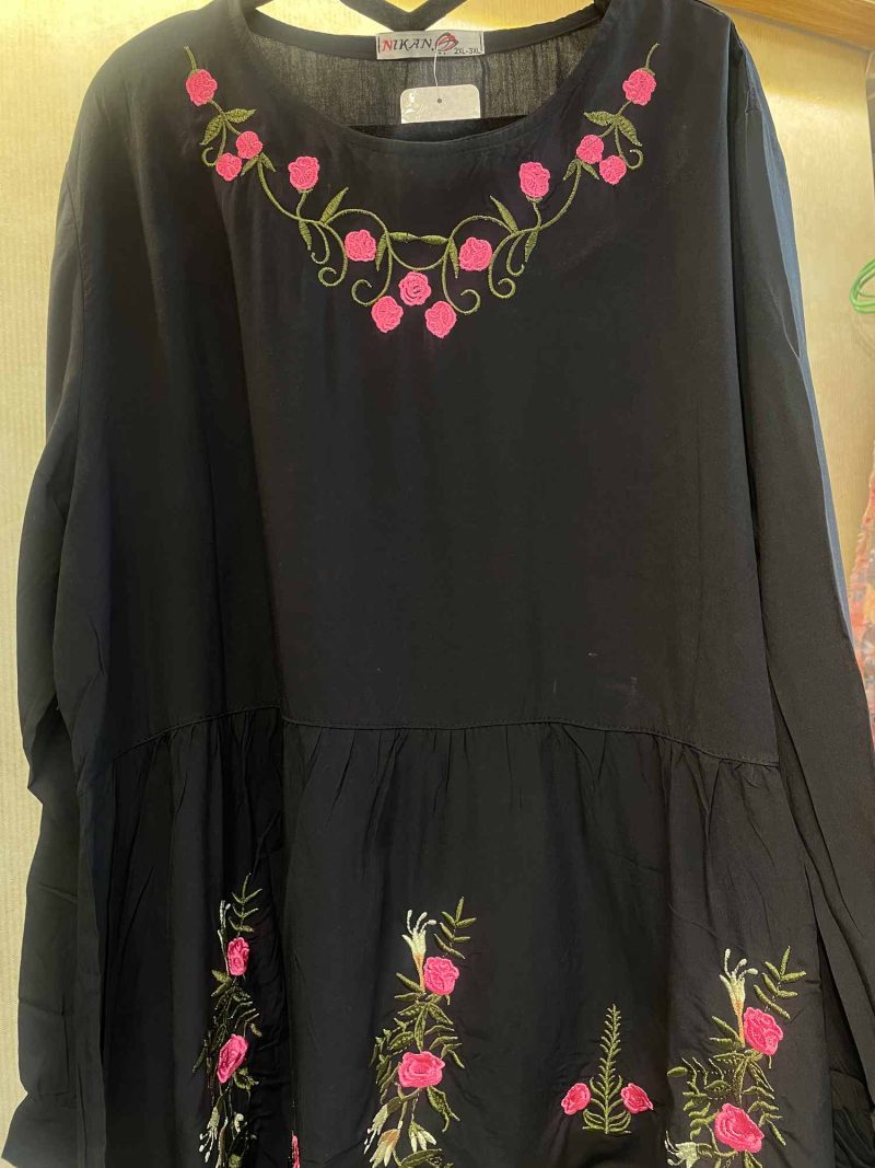 بلوز نخی چیندار آستین بلند کد 9586 - Image 1