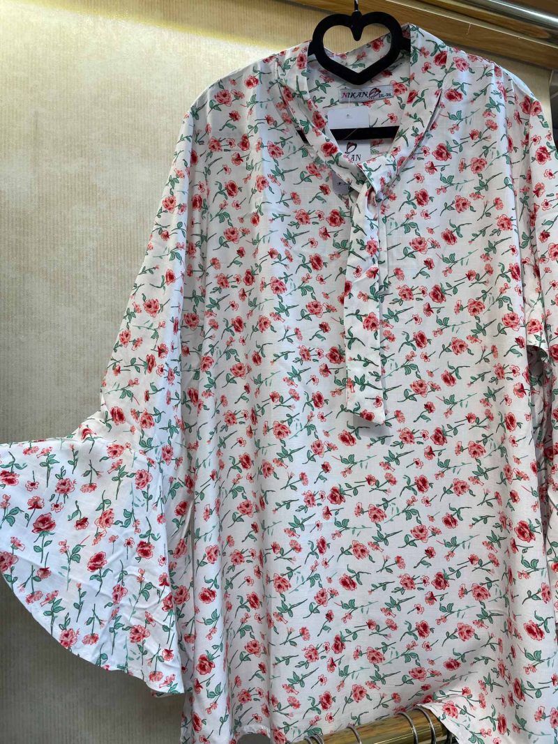 9598-3 بلوز نخی یقه کرواتی کد 9598 - Image 1