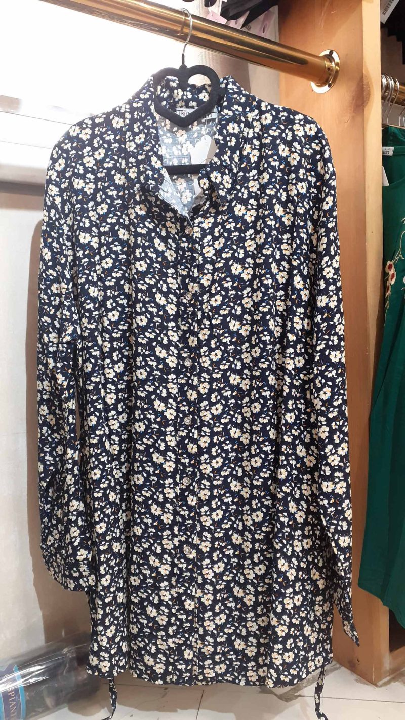 شومیز یقه مردانه نخی آستین بلند کد 9601 - Image 1