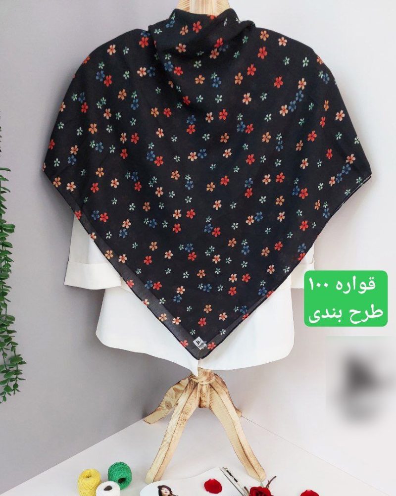 روسری رنگی طرح دار دخترانه کد 9605 - Image 8