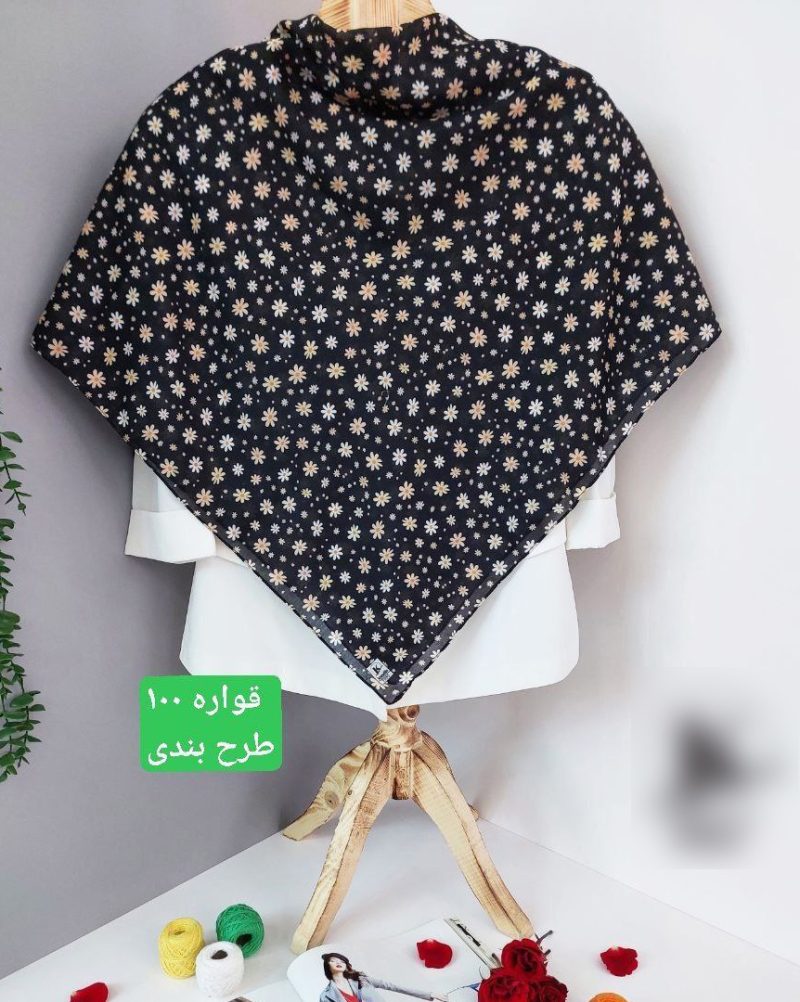 روسری رنگی طرح دار دخترانه کد 9605 - Image 12