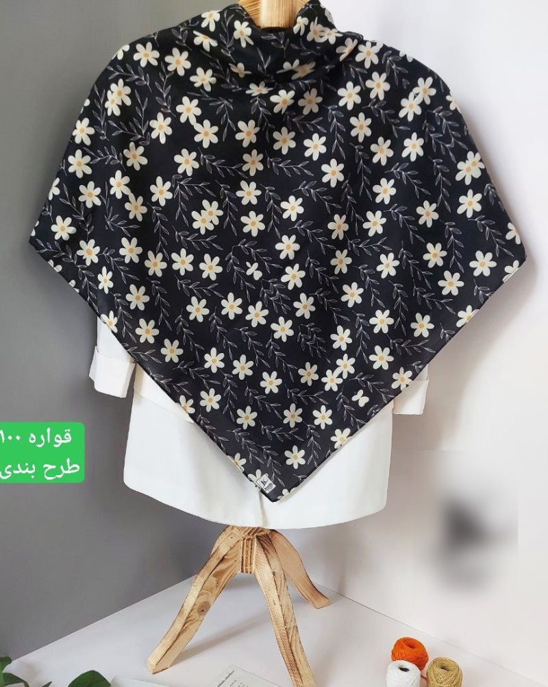 روسری رنگی طرح دار دخترانه کد 9605 - Image 4