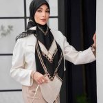 روسری رنگی طرح دار کد 9612