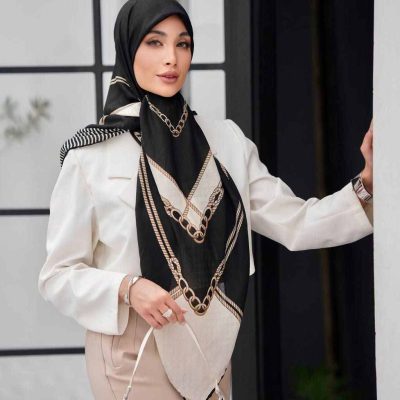 روسری رنگی طرح دار کد 9612