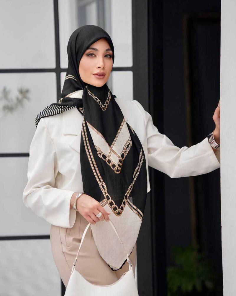 روسری رنگی طرح دار کد 9612 - Image 1