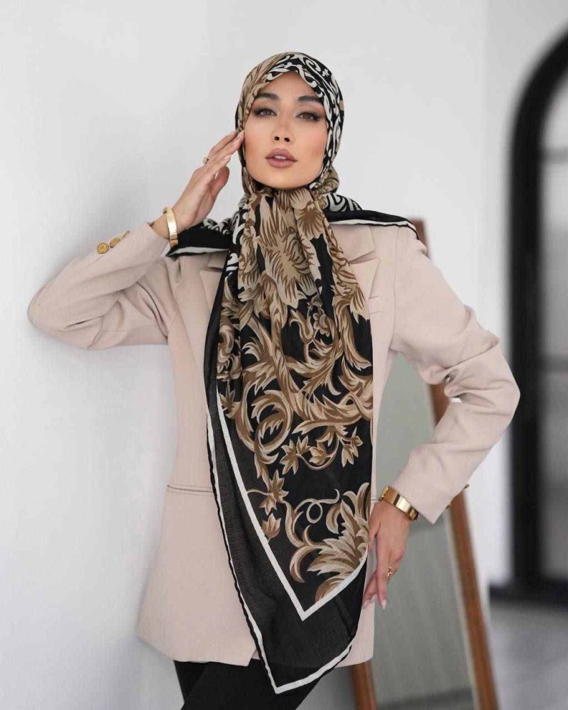 روسری رنگی طرح دار کد 9617 - Image 1