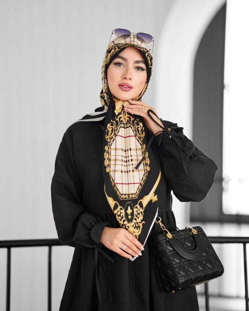 روسری رنگی طرح دار کد 9625 - Image 1