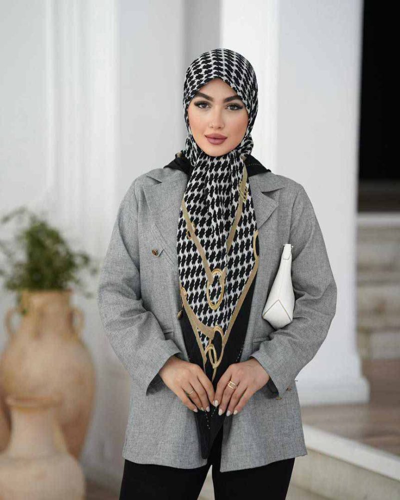 روسری رنگی طرح دار کد 9626 - Image 1