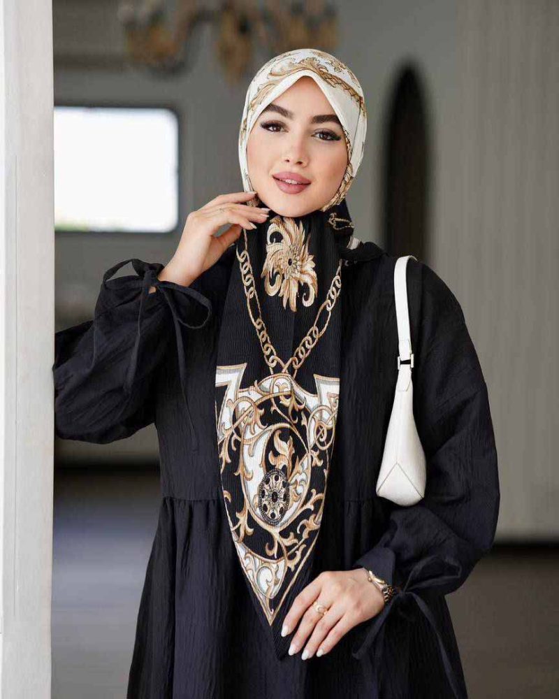 روسری رنگی طرح دار کد 9628 - Image 1