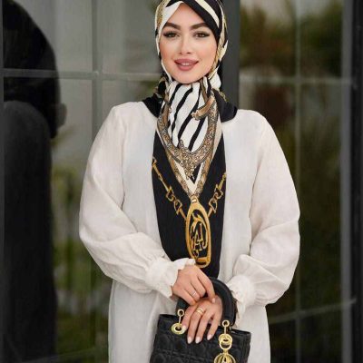 روسری رنگی طرح دار کد 9634