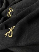 روسری مشکی پاپیون گلدوزی کد 9637 - Image 2