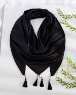 روسری مشکی شانتون کد 9639