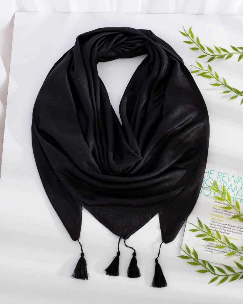 روسری مشکی شانتون کد 9639 - Image 1