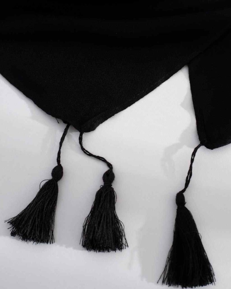 روسری مشکی شانتون کد 9639 - Image 2