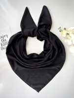 روسری مشکی طرح دار کد 96۸۲ - Image 4