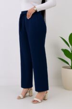 شلوار نخی راسته کرپ نخی کد 9702