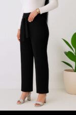 شلوار نخی راسته کرپ نخی کد 9741