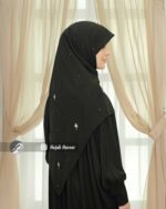 روسری مشکی کار شده کد 9746