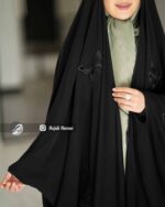 چادر مشکی عربی گلدوزی شده کد 9774 - Image 2