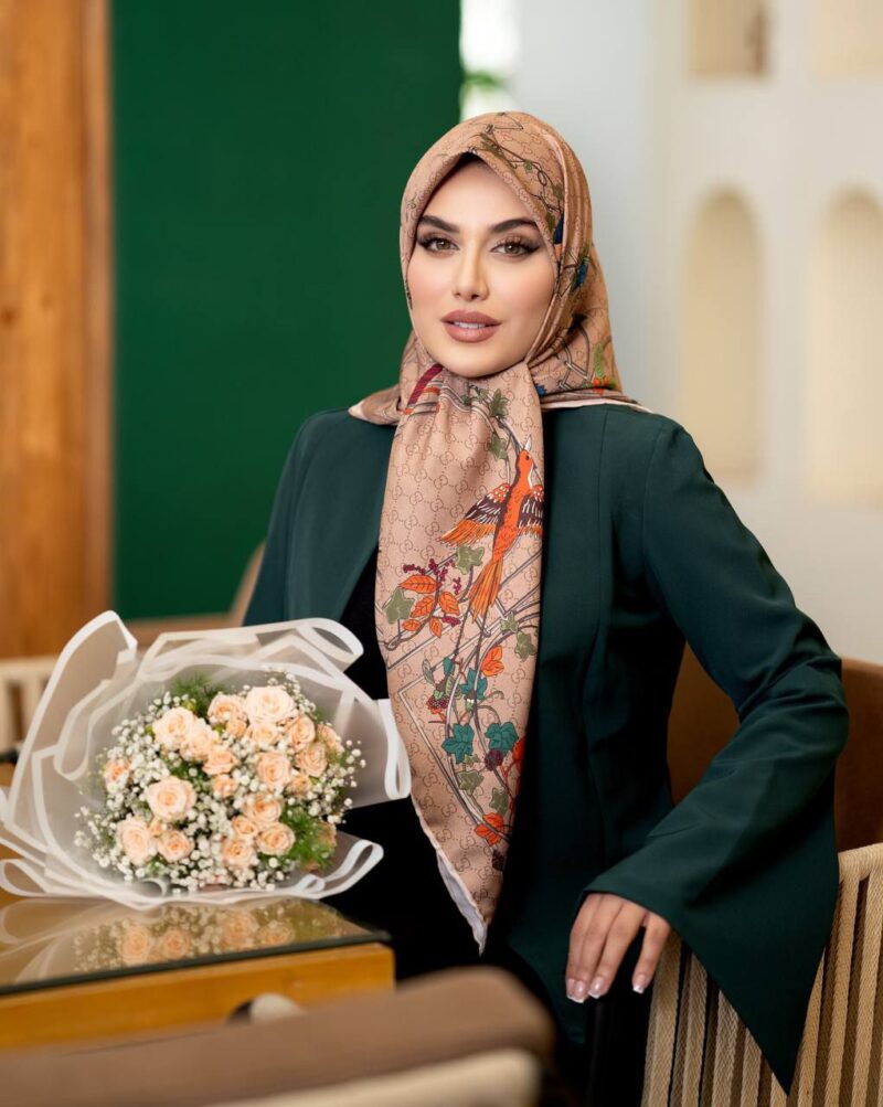 9779 روسری رنگی طرح دار کد 9779 - Image 1