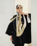 روسری رنگی طرح دار کد 9785