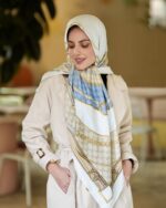 روسری رنگی طرح دار کد 9786